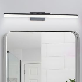 39 Inch Modern LED Bathroom Vanity Light - Sleek Black Metal Wall Light For Mirror, Dressing Room Or Sink Area