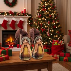 2PCS Set Christmas Gnome Table Decorations 5.9x5.9x18.9in Festive Fall Thanksgiving And Seasonal Home Accents