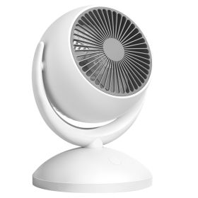 Air Circulator Desk Fan Portable Desktop Rechargeable Oscillating Fan With 4 Speeds 360 Degree Tilt Head Automatic Rotation Quiet 40dB Table Fan For H