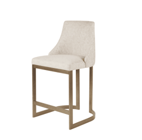 26 H Upholstered Counter Stool With Metal Base