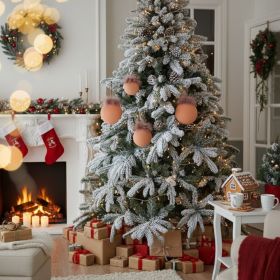 4PCS Set 4.7in Glass Christmas Tree Ball Ornaments Holiday Tree Decor Shiny Home Party Decorations