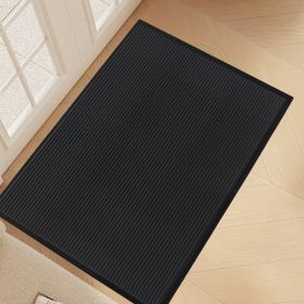 1PC Dark Gray PVC Composite Commercial Entrance Mat, 90x120x0.7cm, Heavy-Duty Floor Protection