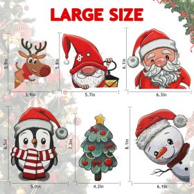 Christmas Window Clings 242Pcs Double Sided Christmas Window Stickers Reusable 9 Sheets Snowflake Santa Snowman Window Clings Decals For Xmas Home Sch