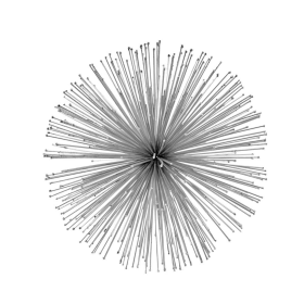 Erizo Spiked Large Silver Sphere