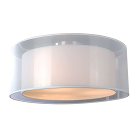 Phoenix 2 Lights White Flush Mount