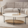 Monte Oval White/Natural Coffee Table