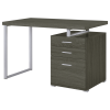 Weathered Grey 3-drawer Reversible Office Desk