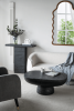 Black Rectangular Coffee Table With Pedestal Base