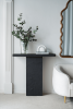Black Rectangular Coffee Table With Pedestal Base