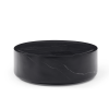Round Black Marble Fiberglass Coffee Table