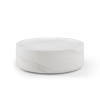 White Marble Round Fiberglass Coffee Table