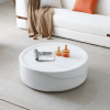 White Marble Round Fiberglass Coffee Table