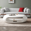 Modern Oval Fiberglass Coffee Table
