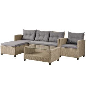 Set Of 4 Piece Outdoor, Patio Furniture