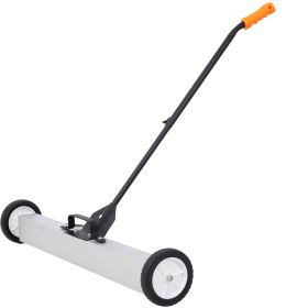 36  Rolling Magnetic Pick-Up Sweeper, Heavy Duty Push-Type With Release, For Nails Needles Screws Collection,30 Pound Capacity