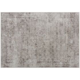 Machine Washable Area Rug 8x10, Non-Slip Traditional Floor Carpet for Living Room, Bedroom, Light Mixed-Brown