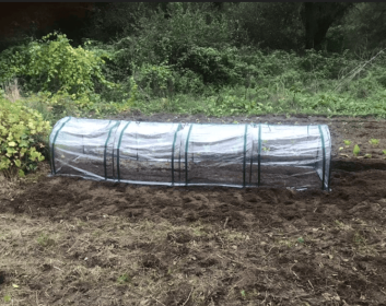Portable Tunneled Greenhouse With 4 Zippered Doors, Water UV Fighting PVC Cover