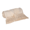 Premium Color Cotton Throw for Sofa and Living Space with Tassels