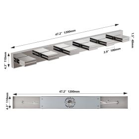 Modern Chrome LED Vanity Light, 6-Lights Wall Sconce For Bathroom And Mirror, Sleek Minimalist Design, Energy-Efficient, Easy To Install