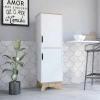 Pamplona Single Kitchen Pantry, Four Shelves, Two Doors