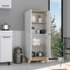 Pamplona Double Kitchen Pantry, Double Door, Four Legs, Four Shelves