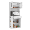 Capienza Pantry Cabinet, Two Shelves, Double Door, One Drawer