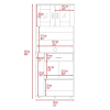 Capienza Pantry Cabinet, Two Shelves, Double Door, One Drawer