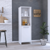 Eiffel Kitchen Pantry, Two External Shelves, Single Door Cabinet