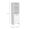 Eiffel Kitchen Pantry, Two External Shelves, Single Door Cabinet