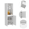 Eiffel Kitchen Pantry, Two External Shelves, Single Door Cabinet