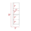Eiffel Kitchen Pantry, Two External Shelves, Single Door Cabinet