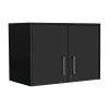 Storage wall cabinet gray + storage cabinet 3c- black / gray
