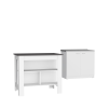 kitchen cala kitchen island + dishwasher cabinet- white / onix