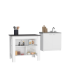 kitchen cala kitchen island + dishwasher cabinet- white / onix