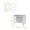 Houston 2 Piece Kitchen Set, Kitchen Island + Kitchen Pantry