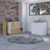 Memphis 2 Piece Kitchen Set, Sicilia Kitchen Island + Napoles Utility Sink