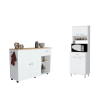 Campbell 2 Piece Kitchen Set, Kitchen Island + Pantry