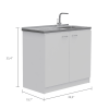 Belmont 2 Piece Kitchen Set, White Finish