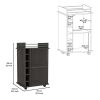 Barstow 2 Piece Living Room Set, Bar Cart + Coffee Table