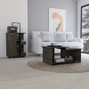 Irvine 2 Piece Living Room Set, Bar Cart + Coffee Table