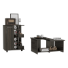 Irvine 2 Piece Living Room Set, Bar Cart + Coffee Table