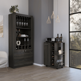 Montenegro 2 Piece Living Room Set, Bar Cart + Bar Cabinet
