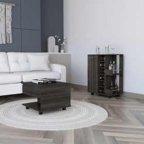 Inwood 2 Piece Living Room Set, Bar Cart + Coffee Table