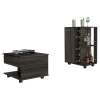 Inwood 2 Piece Living Room Set, Bar Cart + Coffee Table