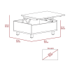 Verona 2 Piece Living Room Set, 3 Coffe Tables