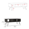 Vassel  2 Piece Living Room Set, Bar Cart + Coffee Table