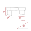 Bristol 2 Piece Living Room Set,  Corner Bar Cabinet + Coffee Table