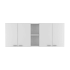 Portofino 150 Wall Cabinet,  Double Door, Two External Shelves, Two Interior Shelves