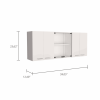 Superior 150 Wall Cabinet With Glass, Four Interior Shelves, Two Double Door