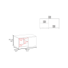 Adele 31" Wide Coffee Table with Three Shelves, Living Room, tables